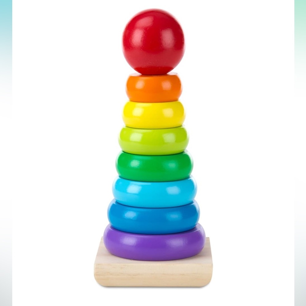 Melissa and Doug | wooden rainbow stacker | 18m+